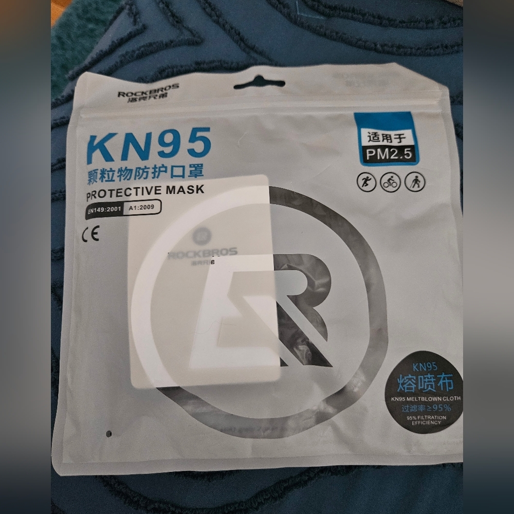 NWT Unopened Reusable KN95 Face Mask, RockBros, PM2.5